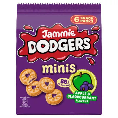 Jammie Dodgers Minis Apple & Blackcurrant [2x6 Pack]