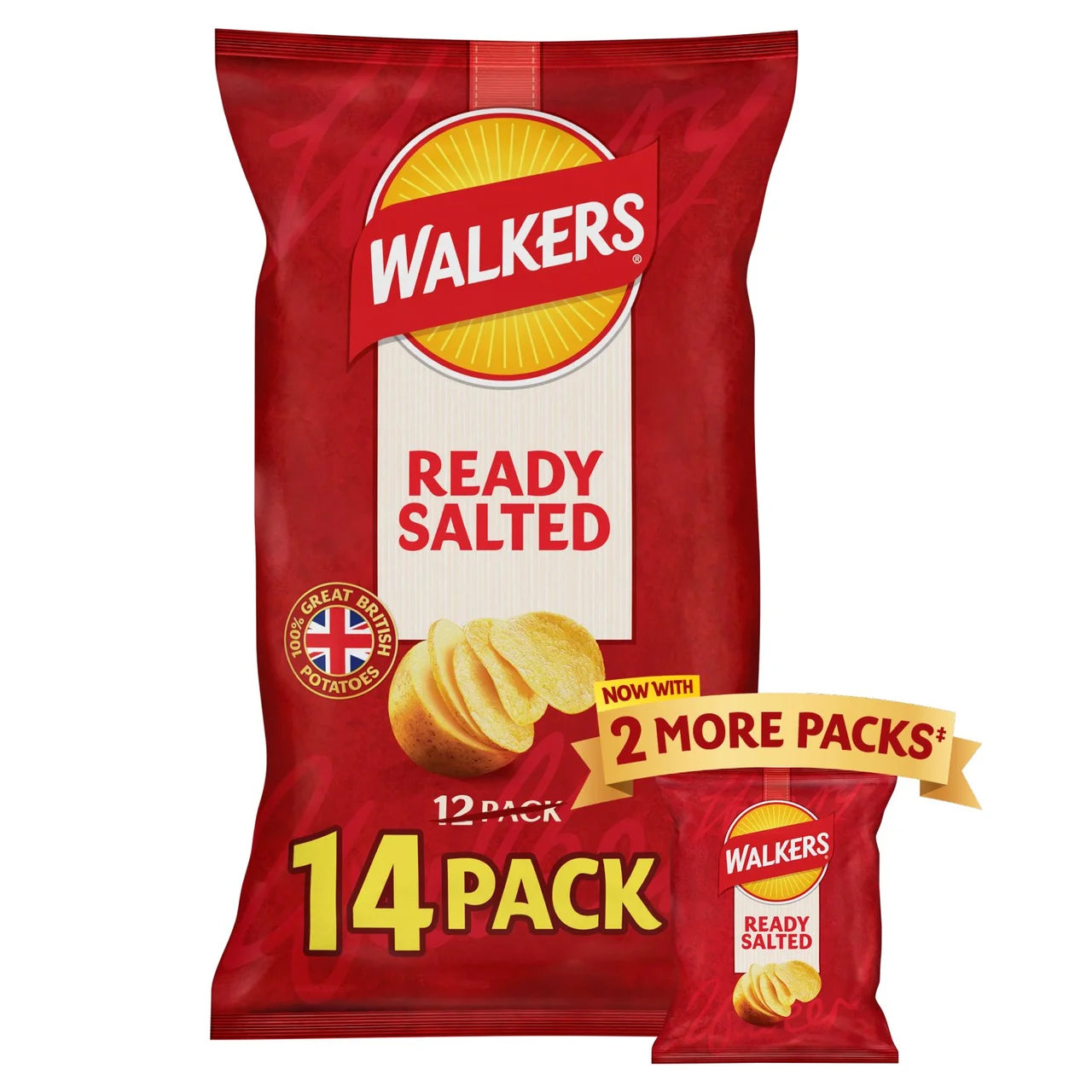 Walkers Original Ready Salted  [14 Pack]