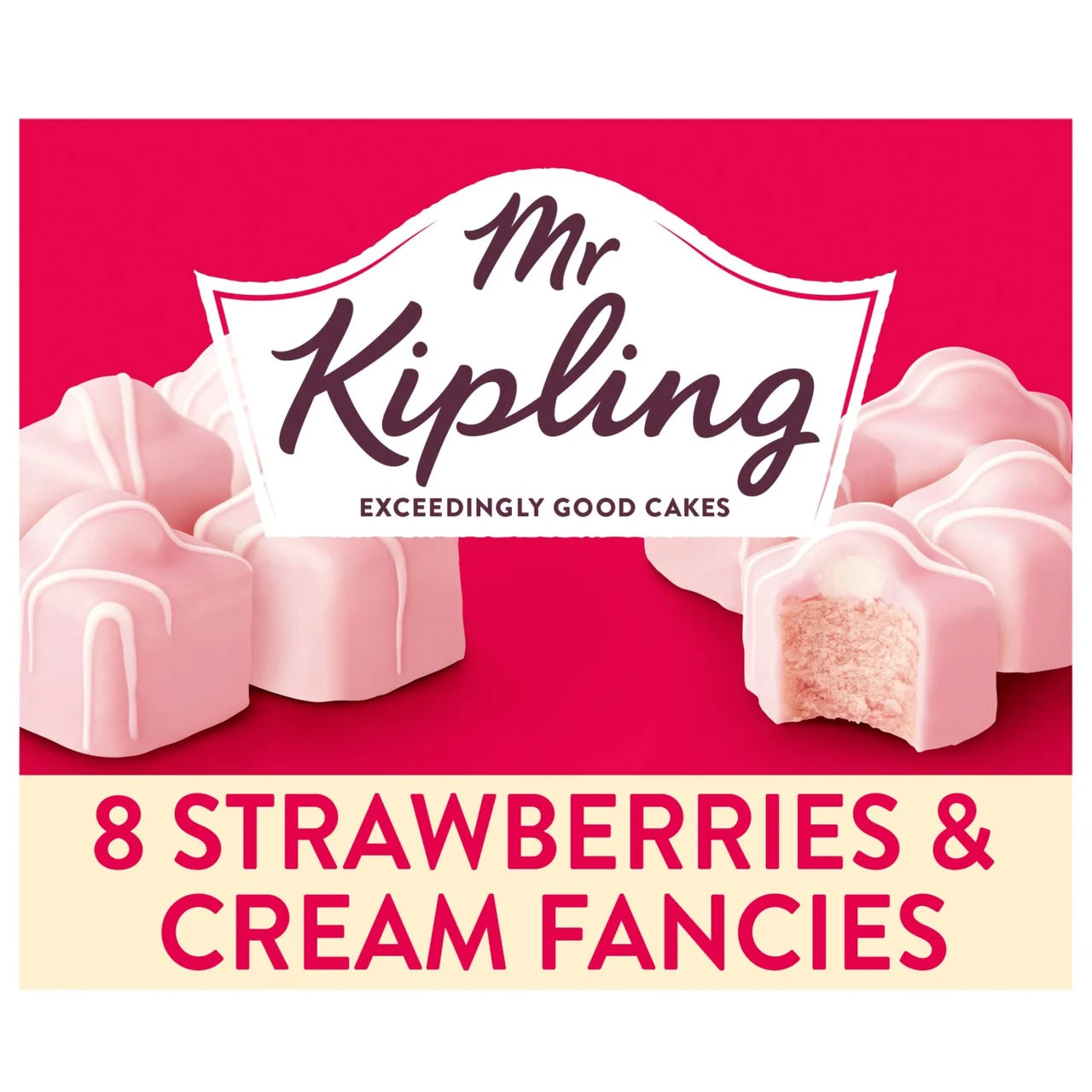 Mr Kipling Strawberries & Cream Fancies [8 Pack]