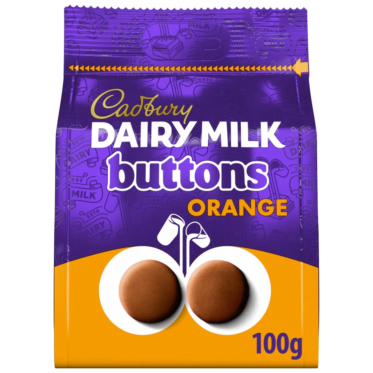 Cadburys Dairymilk Buttons Orange Flavour [100g]
