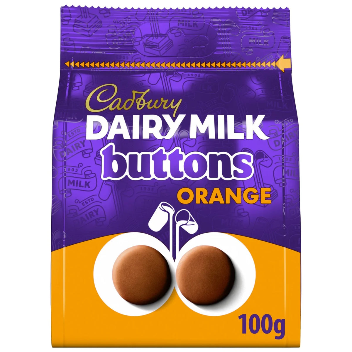 Cadburys Dairymilk Buttons Orange Flavour [100g]