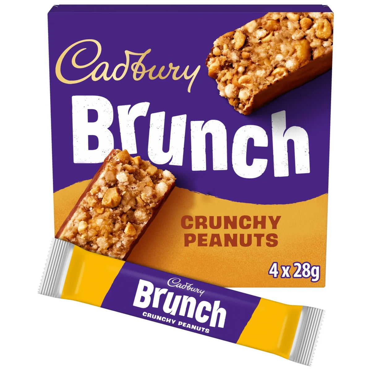 Cadbury Brunch Bars Crunchy Peanut [2x4 Pack]