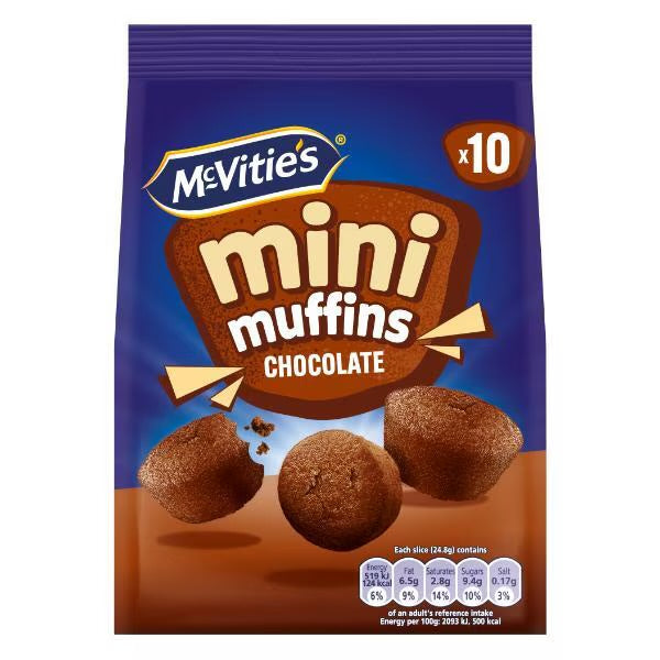 [FULL BOX] McVities Mini Muffins Chocolate Flavour [10x100g]