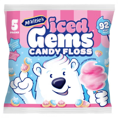 McVities Iced Gems Candy Floss Flavour [5 Pack]