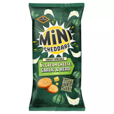 Jacob's Mini Cheddars Cream Cheese Garlic & Herb [6 Pack]