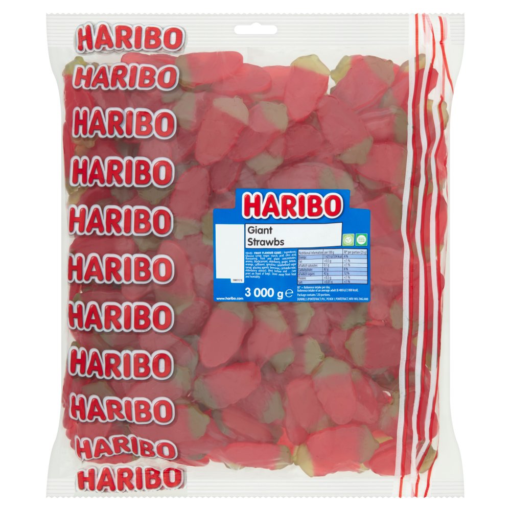 [BULK BAG] Haribo Giant Strawbs [3KG]