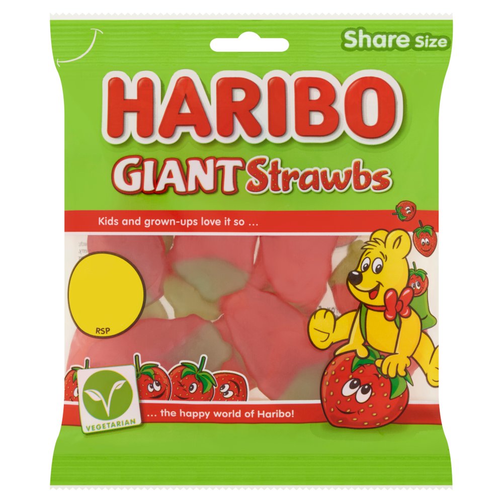 Haribo Giant Strawbs Strawberry Flavour [2x140g]