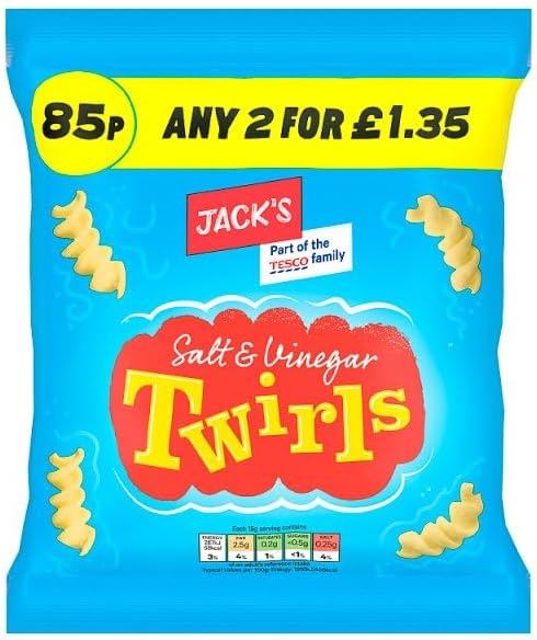 [FULL BOX] Jacks Salt & Vinegar Twirls [18x45g]