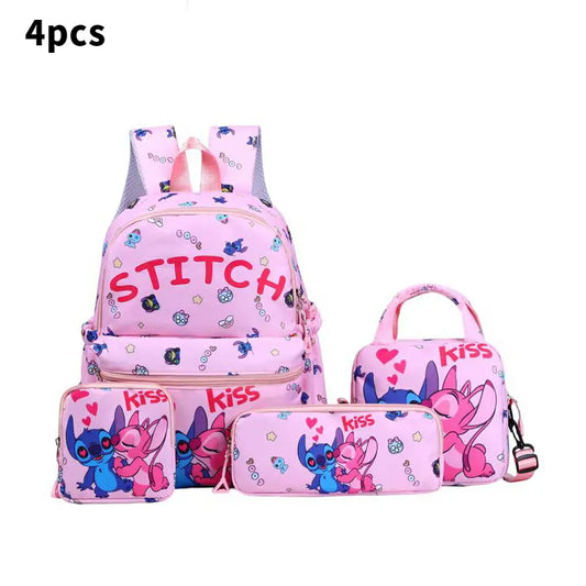 Stitch Disney Backpack set of 4! Pink
