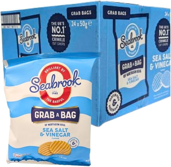 [FULL BOX] Seabrook Sea Salt & Vinegar Grab Bag [24x50g]