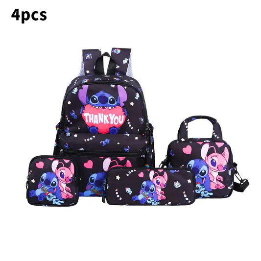Stitch Disney Backpack set of 4! Black