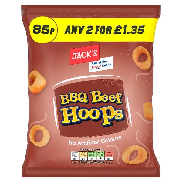 Jacks BBQ Beef Hoops [6x60g]