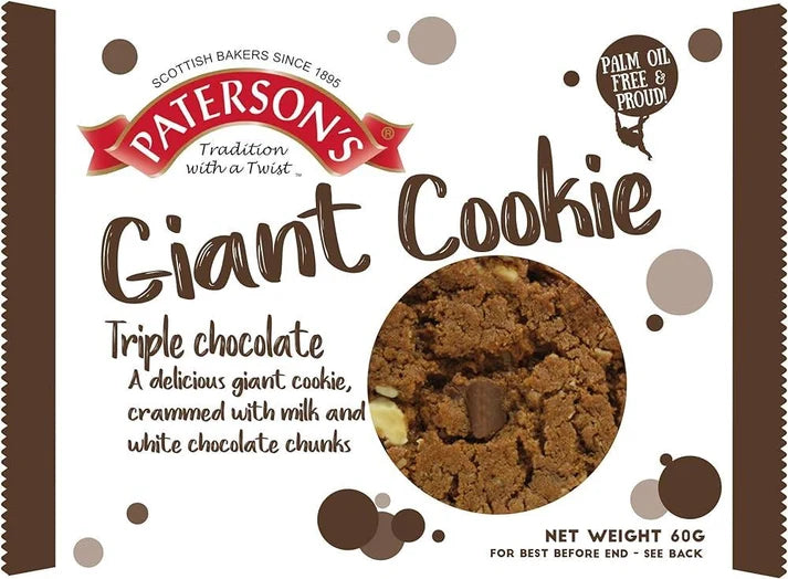 Patersons Giant Cookie Triple Chocolate [2x60g]