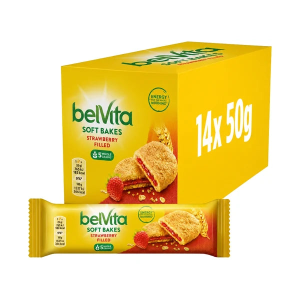 [FULL BOX] Belvita Strawberry Soft Bakes [14x50g]