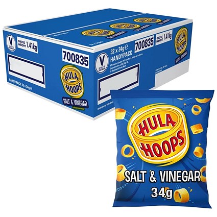 [FULL BOX] Hula Hoops Salt & Vinegar [32x34g]