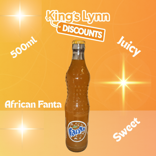 African Orange Fanta!! 500ml glass bottle its unique, refreshing & BURSTING with flavour!