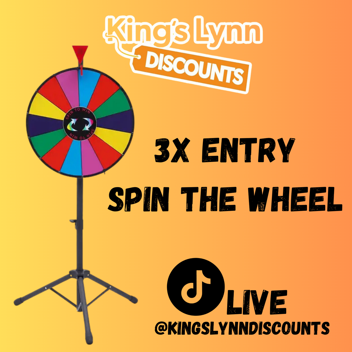 [TIKTOK LIVE] Spin The Wheel Entry Ticket [3 Spins]