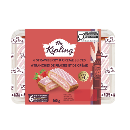 Mr Kipling Strawberry & Creme Flavoured Slices [6 Pack]