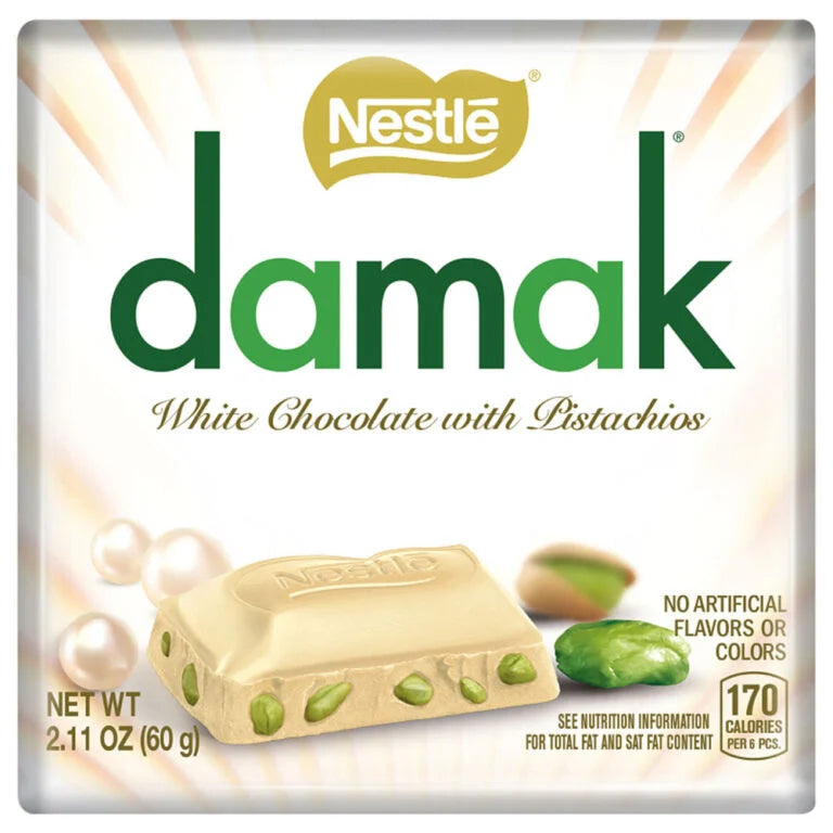 [TURKEY] Nestle Damak White Chocolate With Pistachios [60g]