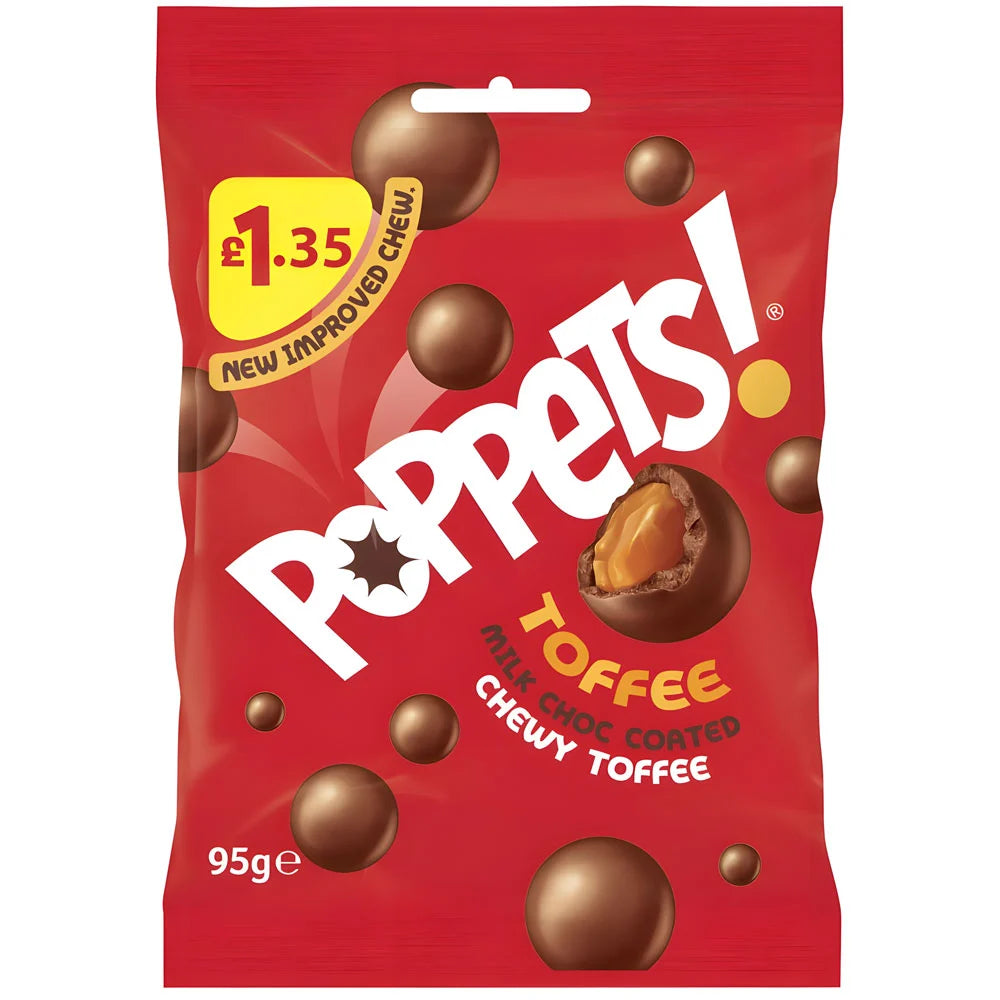 [FULL BOX] Poppets Milk Chocolate Chewy Toffee [10x95g]