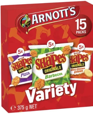 [AUSTRALIA] Arnotts Shapes Variety Crackers Box [15 Pack]