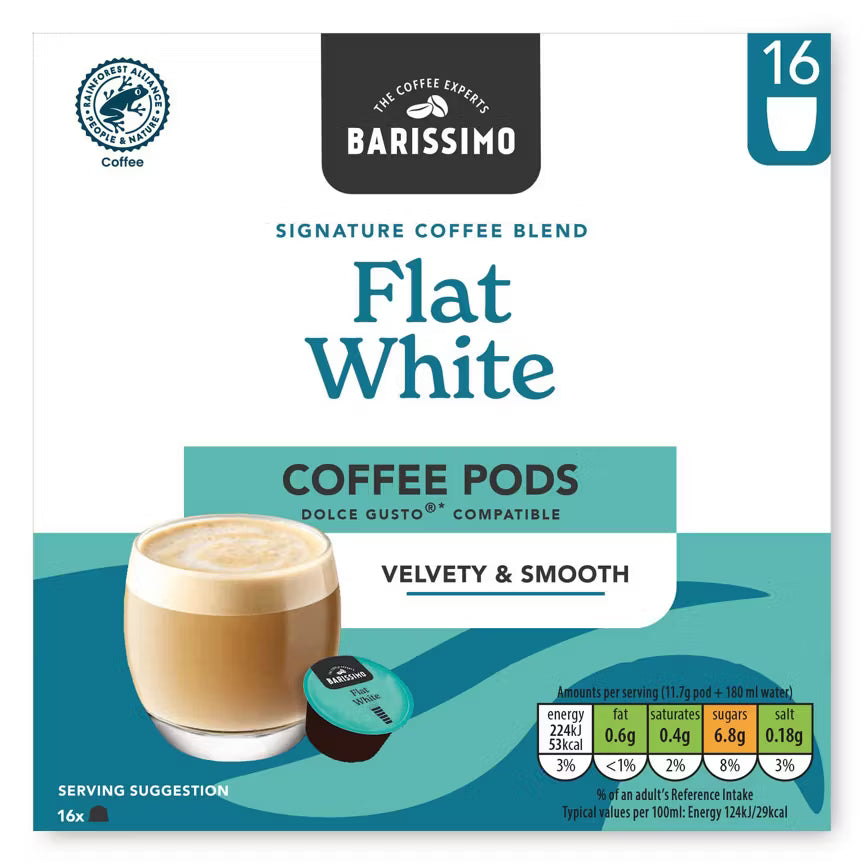Barissimo Flat White Coffee Pods [Box of 16]