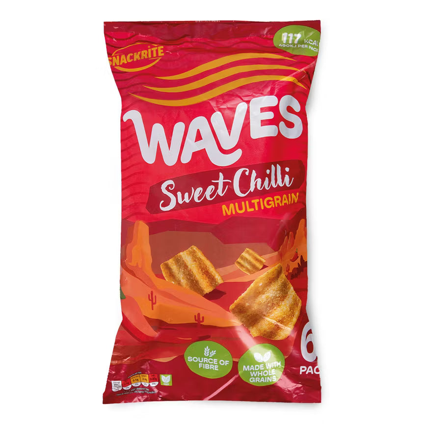 Snackrite Waves Sweet Chilli [2x6 Pack]