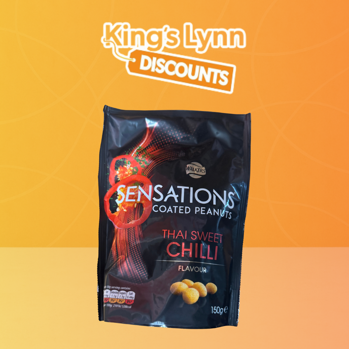 Walkers Sensations Thai Sweet Chili Peanuts [150g]