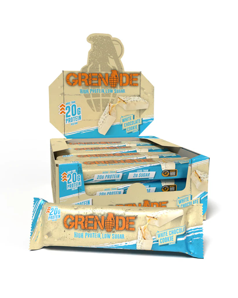 [6 FULL BOXES] Grenade Protein Bar White Chocolate Cookie [6x12x60g]