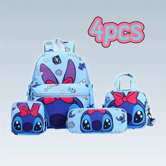 Stitch Disney Backpack set of 4! Blue