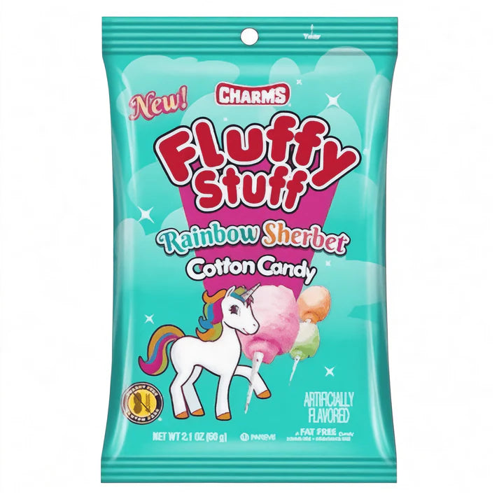 Charms Fluffy Stuff Rainbow Sherbet Cotton Candy [3x60g]