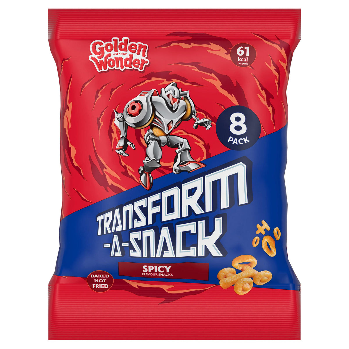 Golden Wonder Transform-A-Snack Spicy Flavour [8 Pack]