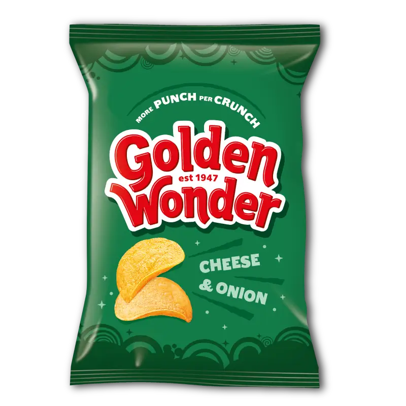 [FULL BOX] Golden Wonder Cheese & Onion Flavour [18x60g]