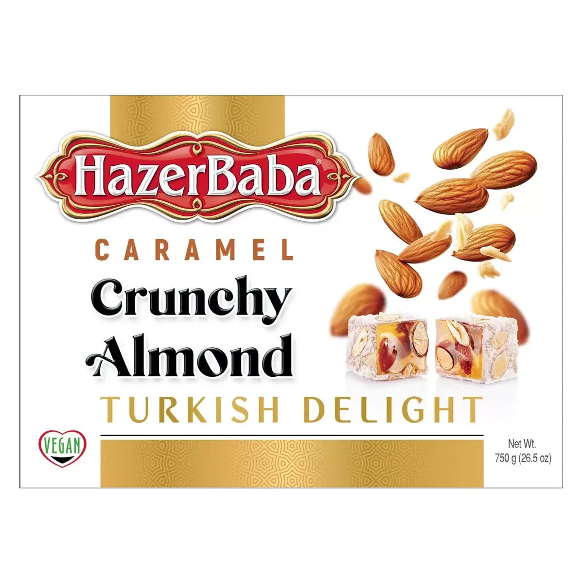 HazerBaba Turkish Delight Caramel Crunchy Almond [750g]