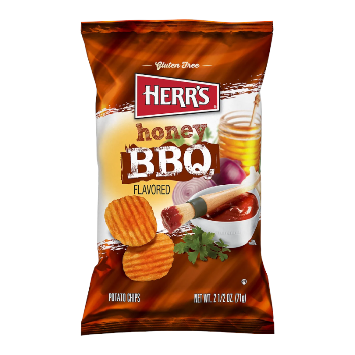 [USA] Herr's Honey BBQ Flavour Chips [71g]