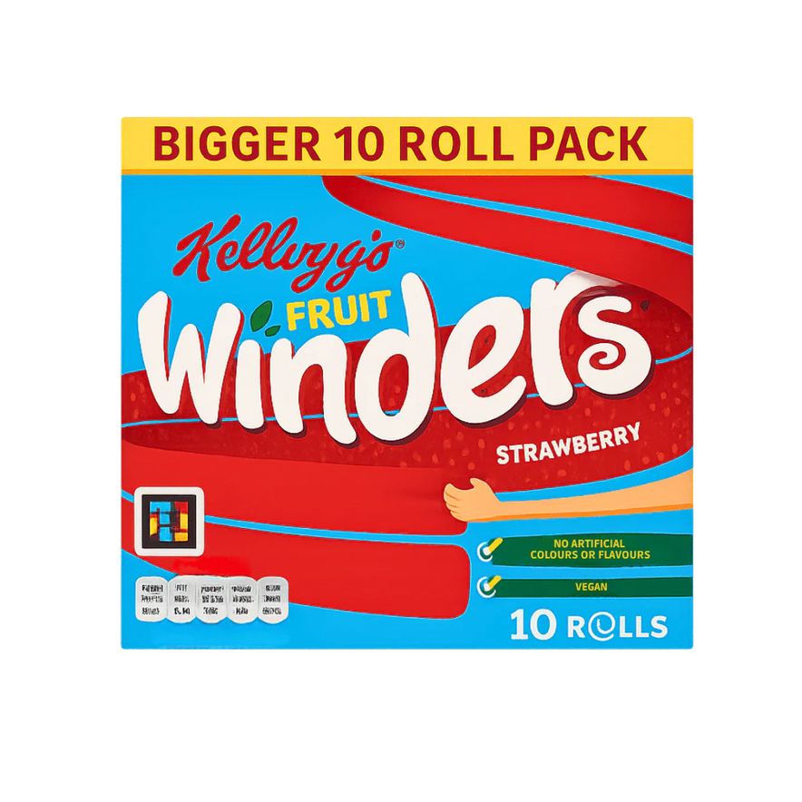 Kelloggs Fruit Winders Strawberry Rolls [10x17g]
