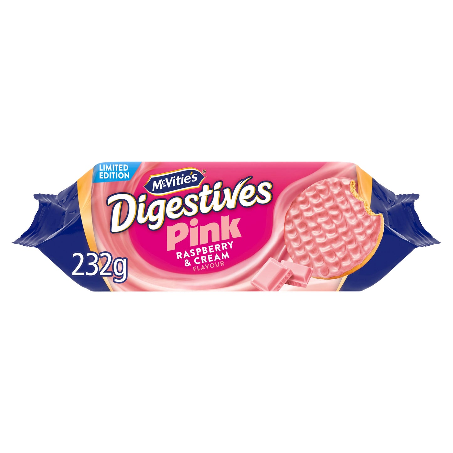 McVities Digestives Pink Raspberry & Cream Flavour [232g]