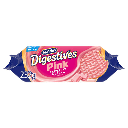 McVities Digestives Pink Raspberry & Cream Flavour [232g]