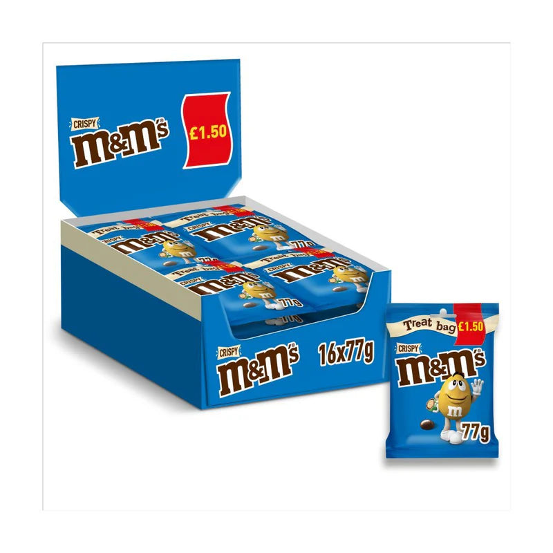 [FULL BOX] M&M Crispy Treat Bag [16x77g]