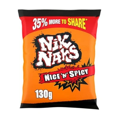 NikNaks Nice 'N' Spicy 35% More To Share Bag [130g]