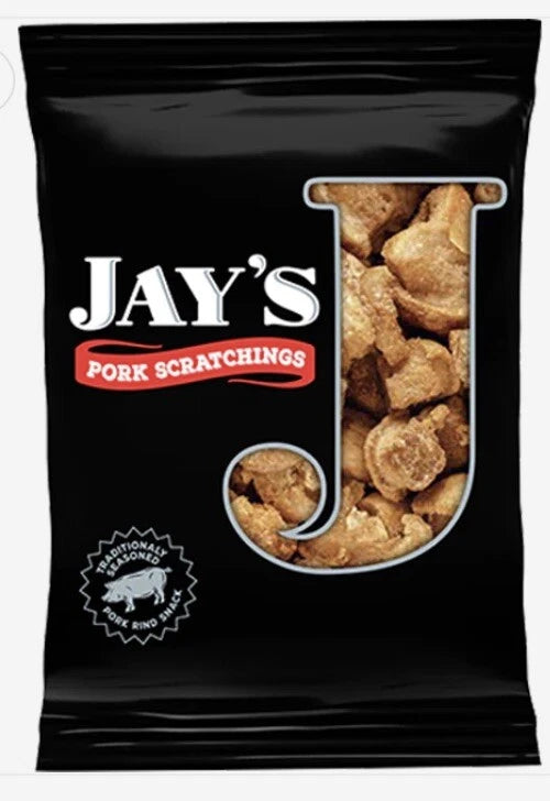[FULL BOX] Jays Pork Scratchings [32x60g bags]