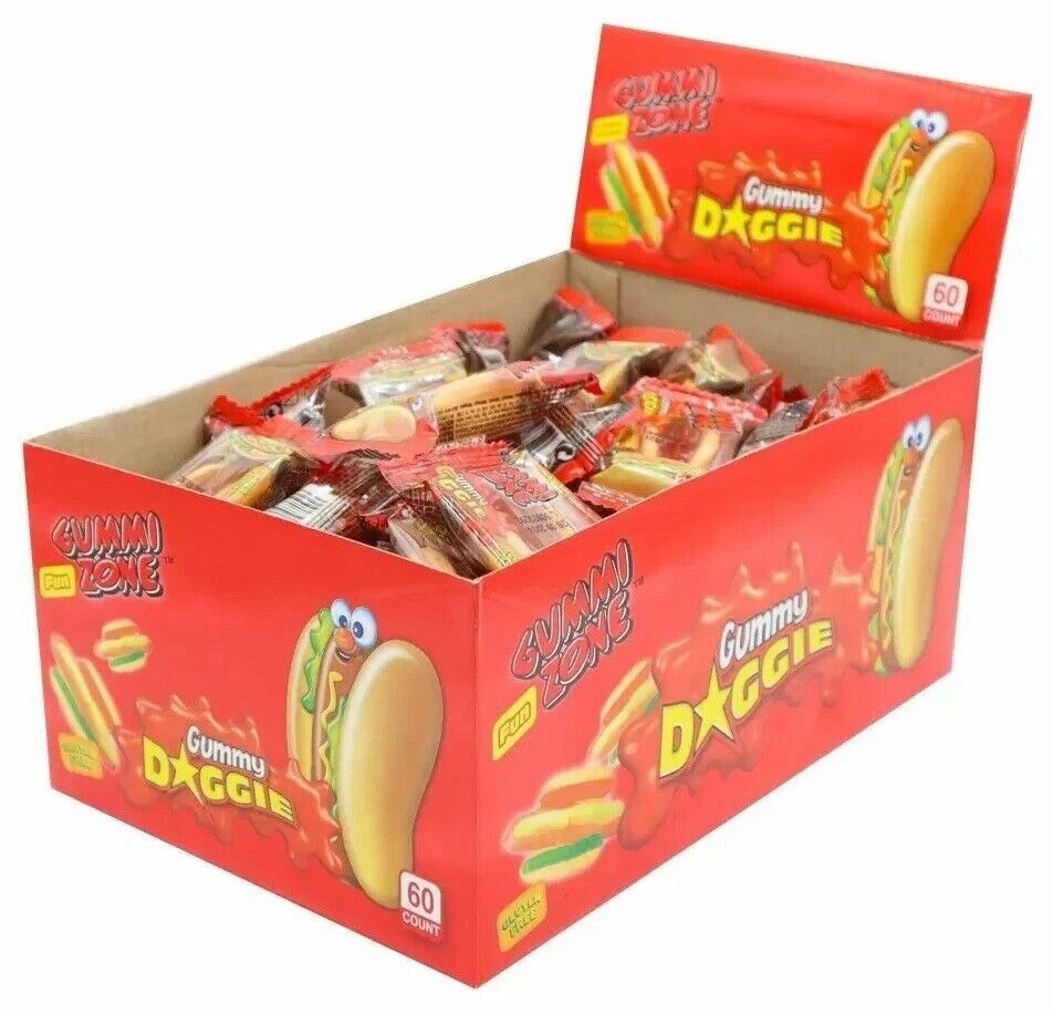 [FULL BOX] Gummi Zone Gummy Doggie Hot Dogs [60x7g]