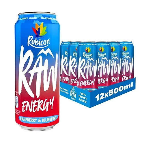 [FULL CASE] Rubicon Raw Energy Raspberry & Blueberry [12x500ml]