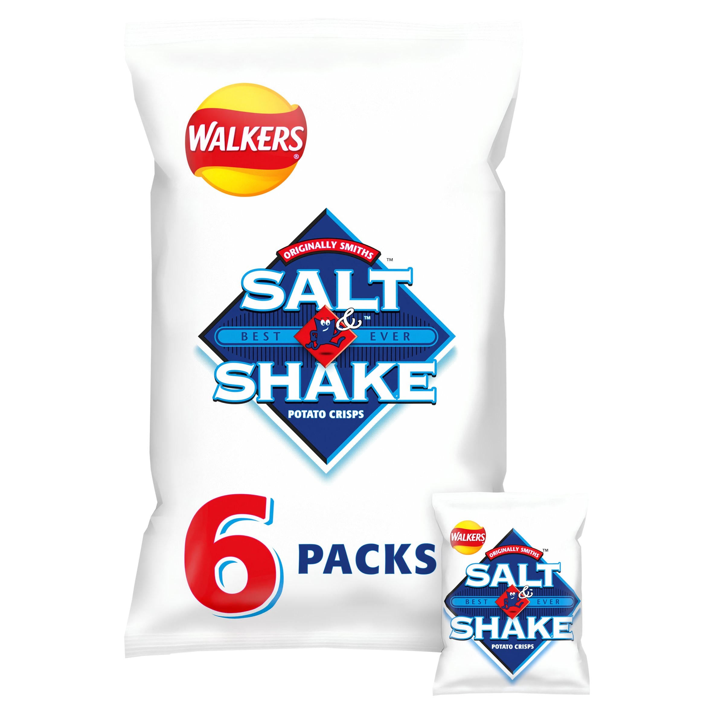 Walkers Salt & Shake Potato Crisps [6 Pack]