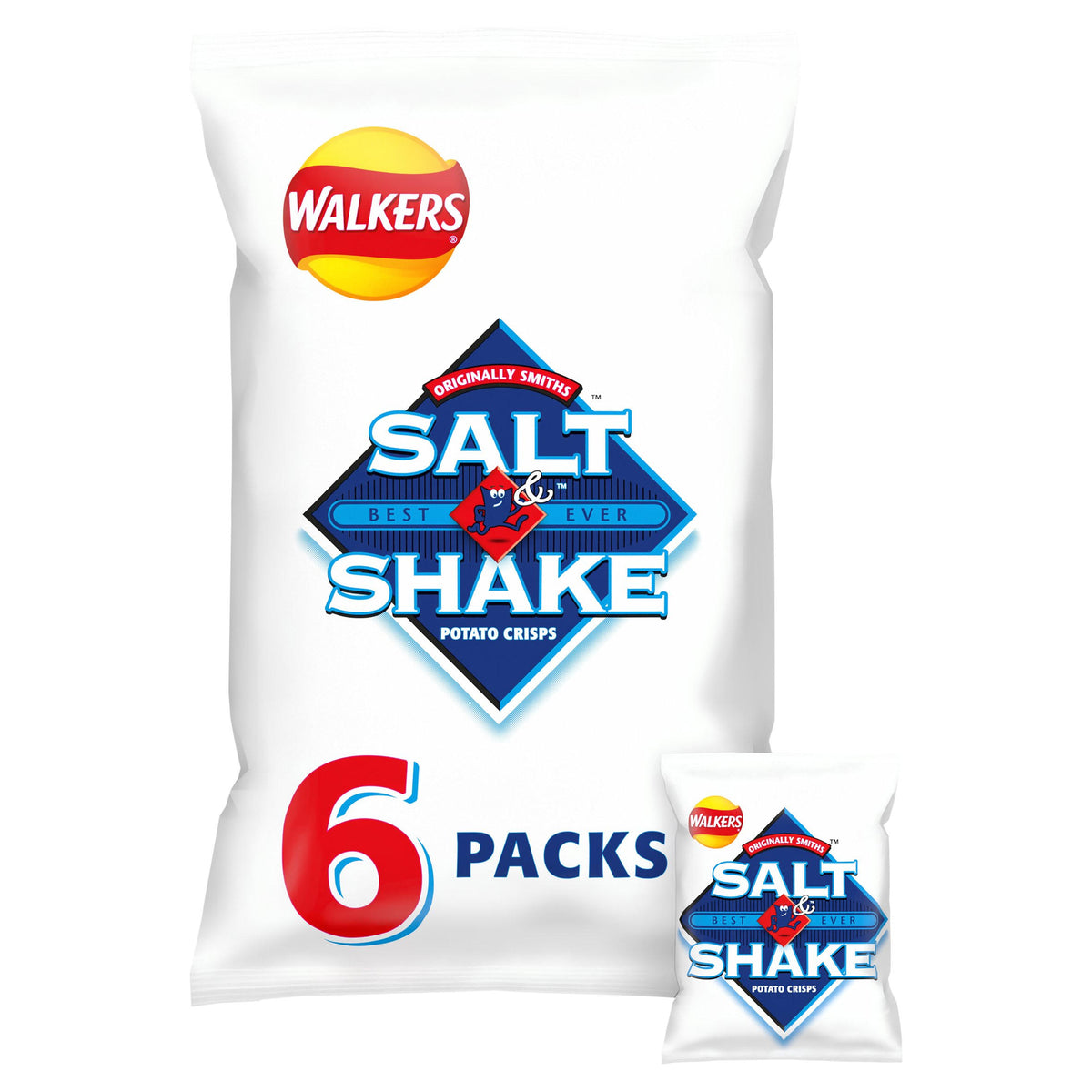 Walkers Salt & Shake Potato Crisps [6 Pack]